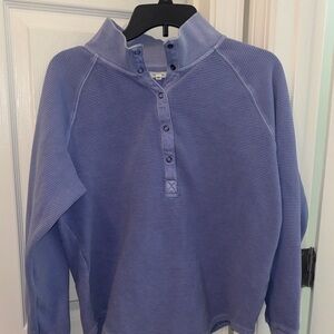 Maurice’s Women’s Lavender Waffle-Knit Snap Henley Pullover